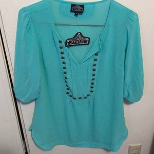 Turquoise Blouse